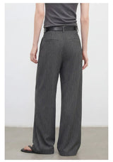 Women's Herringbone Wide-Leg Office Trousers