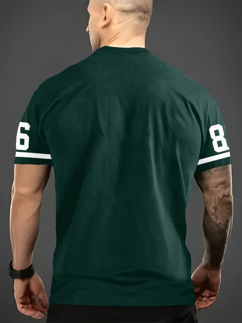Men's Breathable Letter Print T-Shirt