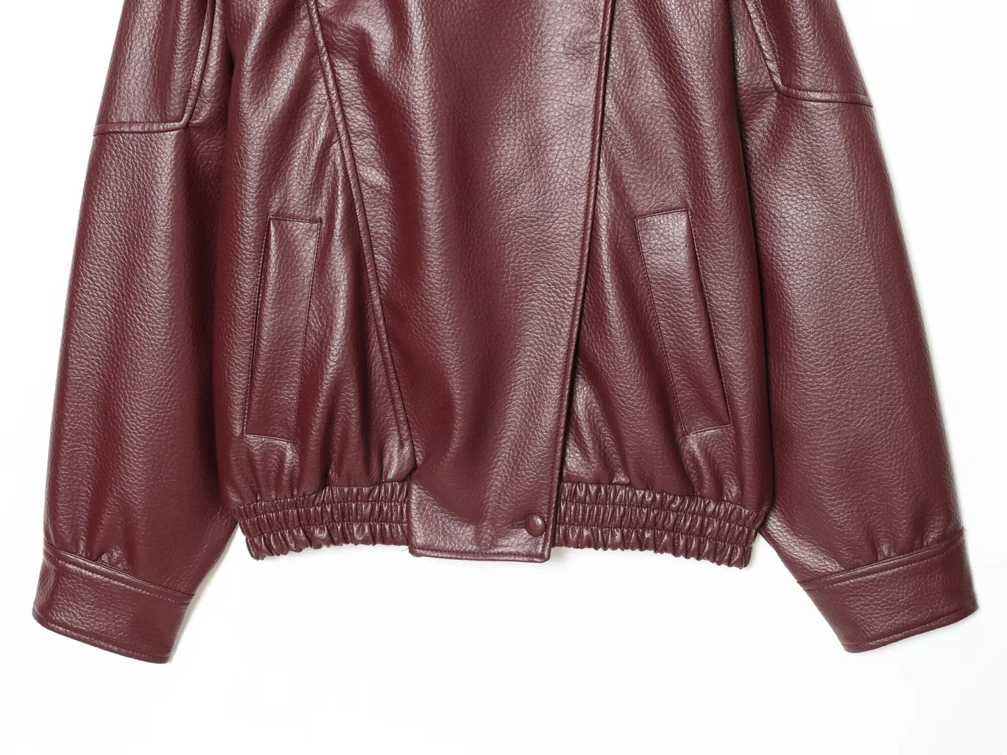 Women Fashion Leather Jacket Autumn Winter Loose Causal PU Faux Leather Jackets Coat Fashion Street Motorcycle Jackets