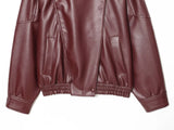 Women Fashion Leather Jacket Autumn Winter Loose Causal PU Faux Leather Jackets Coat Fashion Street Motorcycle Jackets