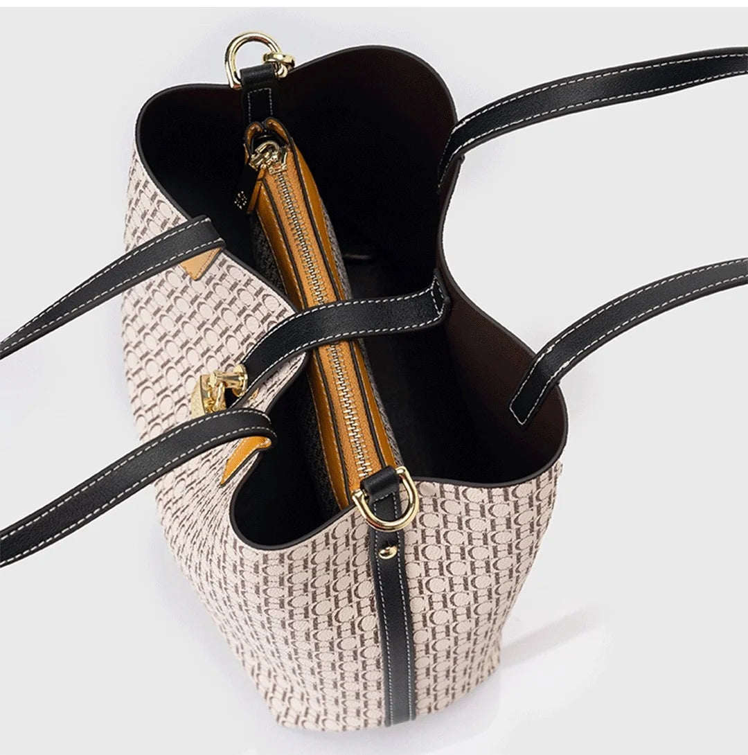 Large Capacity Leather Crossbody Tote