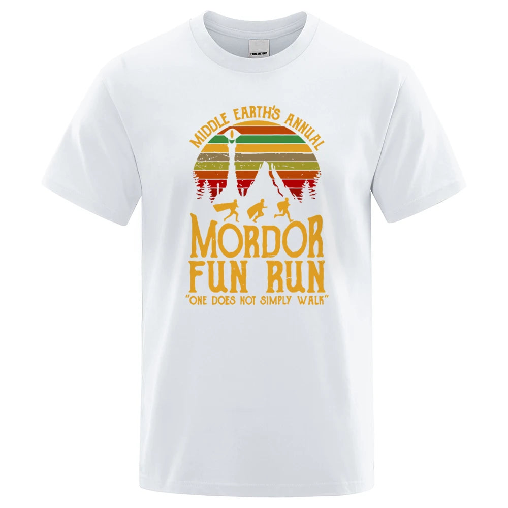 Mordor Fun Run Cotton Graphic T-Shirt