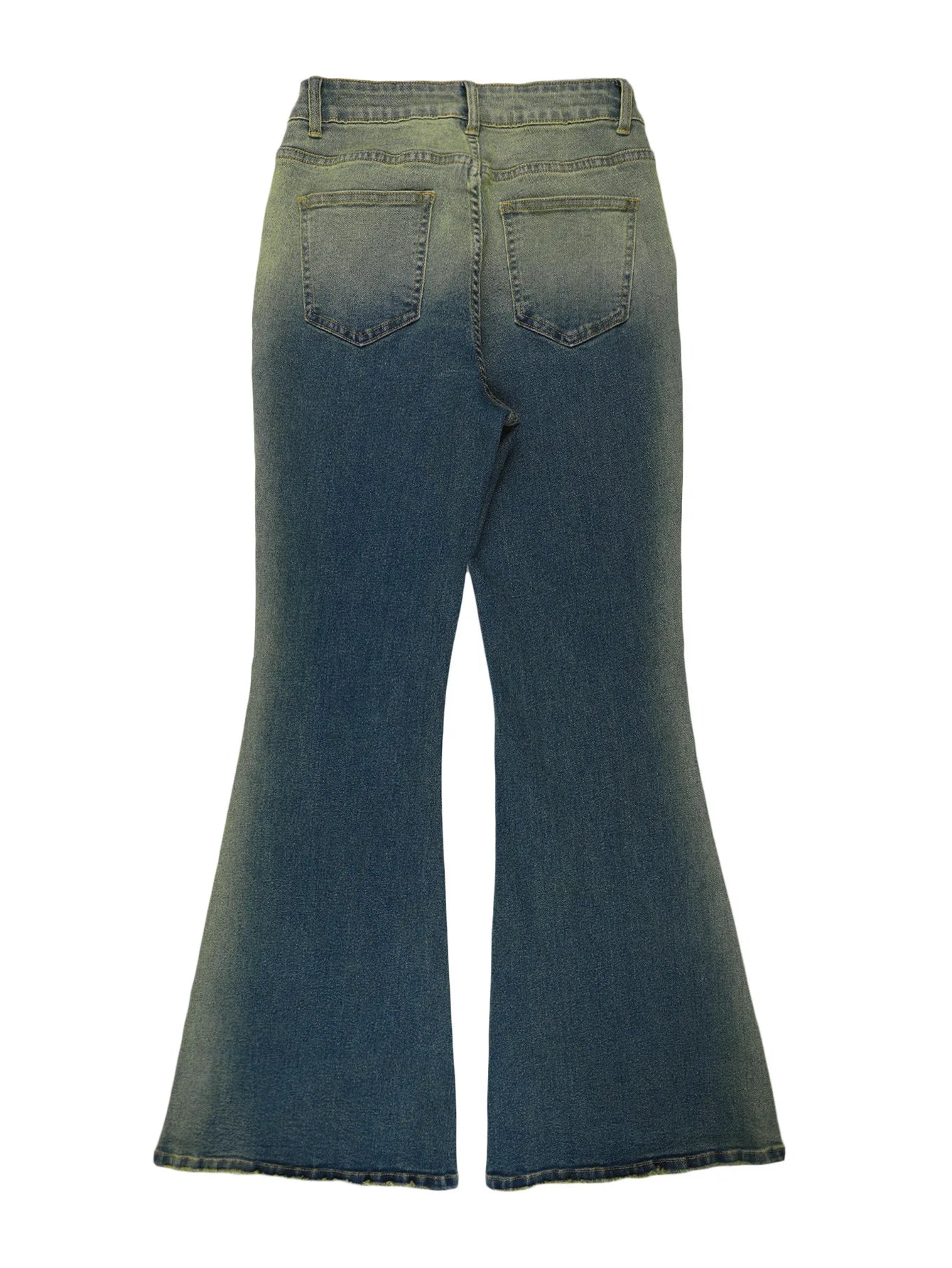 Women's Y2K Wide-Leg Bootcut Jeans – High Waist