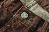 SauceZhan Brown Selvedge Denim Tapered Jeans – 13.8 oz