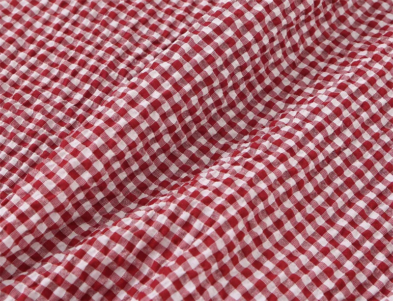 Women's Plaid Drawstring Lantern Pants