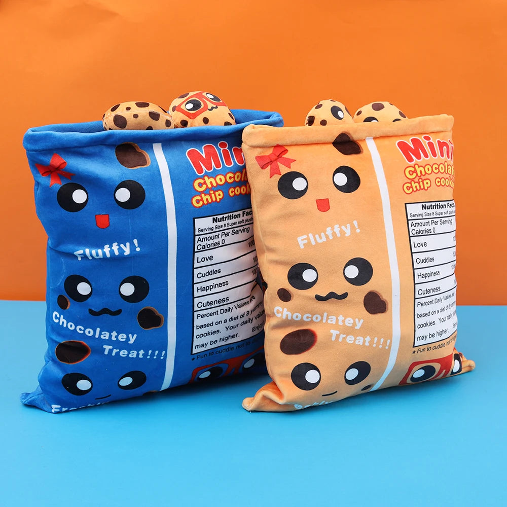 A Bag of Snakes Plush Pillow Cute Boba Tea Cookies Plush Toy Pudding Cake Alien Bat Plushies Hug Pillow Birthday Gift