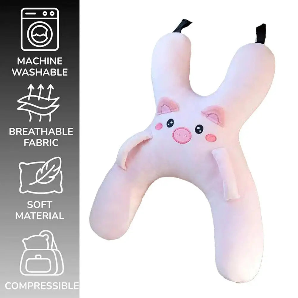 Car Seat Safety Neck Pillow Cute Children's Headrest Lumbar Support Anti Pinch Neck Cute Cartoon Sleeping Pillow
