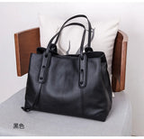 Genuine Leather Tote Bag Luxury Designer Women's Shoulder Bag Large Capacity Women Bags High Quality Soft Cowhide Female Handbag