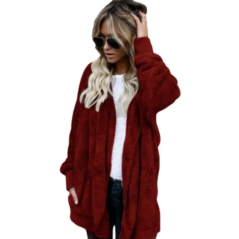 Reversible Fleece Longline Cardigan
