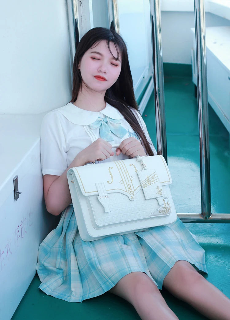 JIAERDI Harajuku Kawaii Handbag Women Harajuku Lolita Briefcase Backpack Jk Student Bag Japanese Shoulder Messenger Bags Y2k