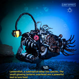 1038Pcs MOC Mechanical Lantern Fish Building Blocks for Children, In Stock, MOC Assembling Model Bricks  Toys,Kid Christmas Gift