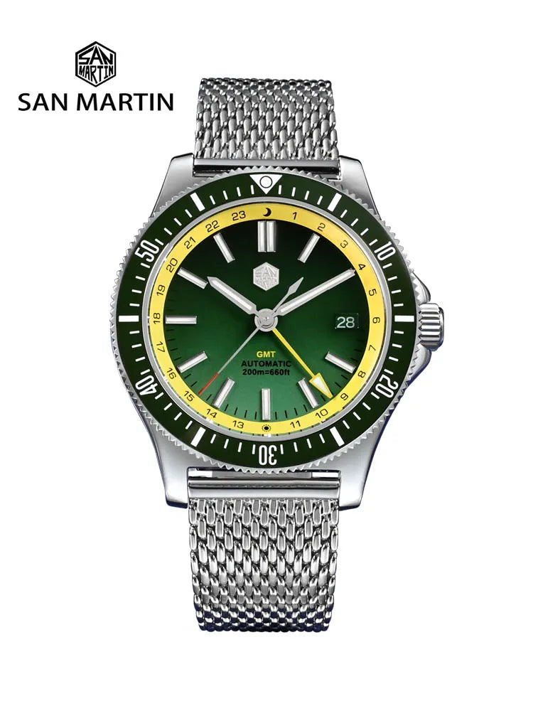 San Martin 41mm GMT Dive Watch – NH34 Automatic