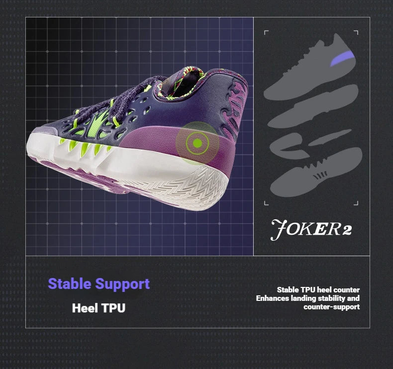 361 Degrees Joker 2 Low Men Basketball Shoes New Nikola Jokic Breathable Shock-Absorbing Wear-resistant Male Sneaker 672611110