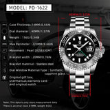 PAGANI DESIGN 2025 40MM GMT Mechanical Wristwatch Sapphire Ceramic Bezel  Automatic Watch Stainless Steel 100M Waterproof Watch