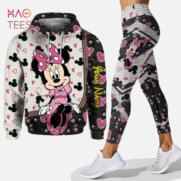 Disney Mickey & Minnie Mouse Hoodie & Leggings Set | Women's Athletic Tracksuit