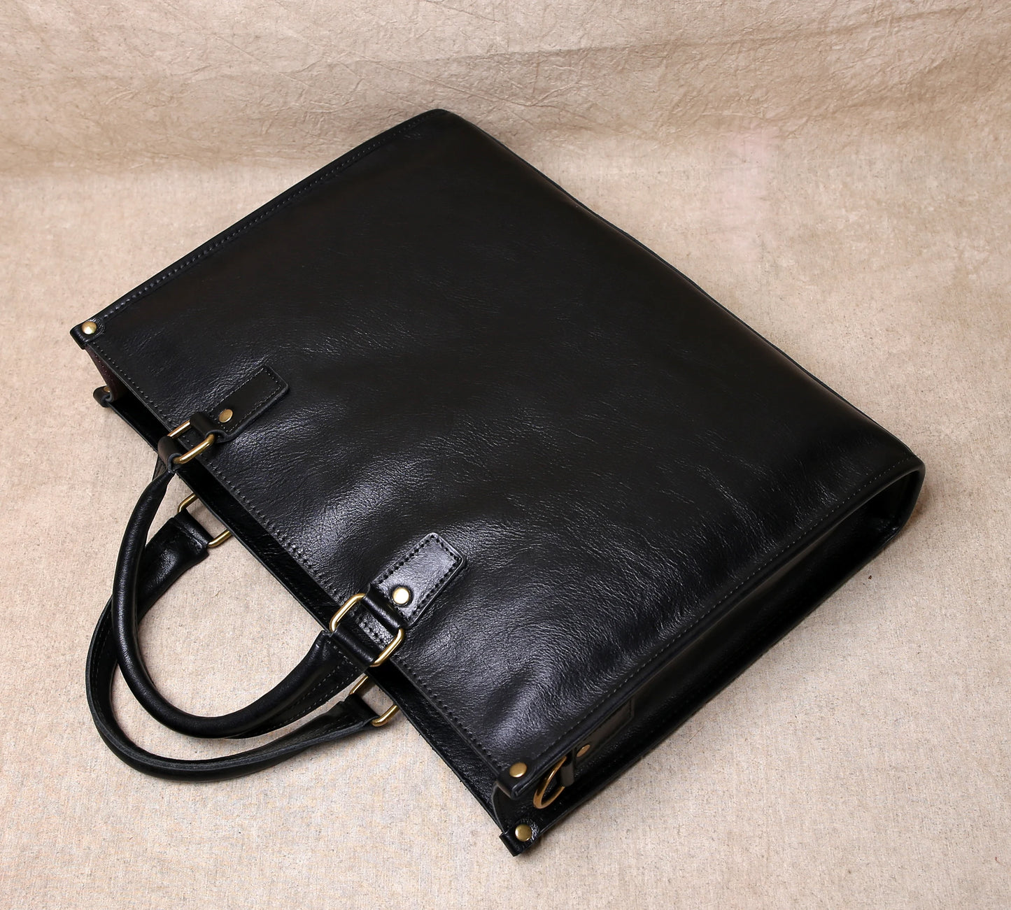 Original Ultra-Simple High Quality Men's Leather Document Baotou Layer Cowhide Computer Bag Business Trip Office Handbag