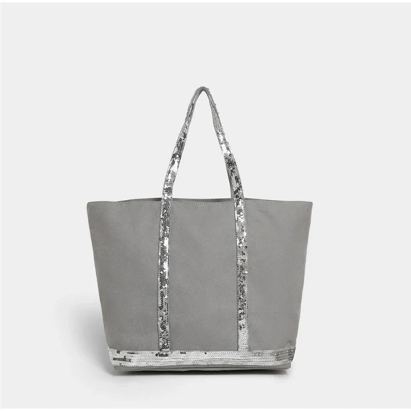 Women's Sequin Canvas Tote Bag