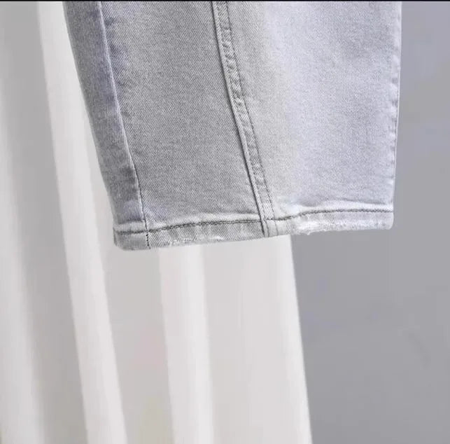 Spring Summer Loose Wide Leg High Waist Denim Jeans