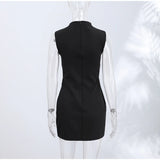 Women Elegant Maxi Dress Keyhole Neckline Braided Trim Sleeveless Backless High Slit Hem Solid Dresses 2026 Summer Fashion Gown