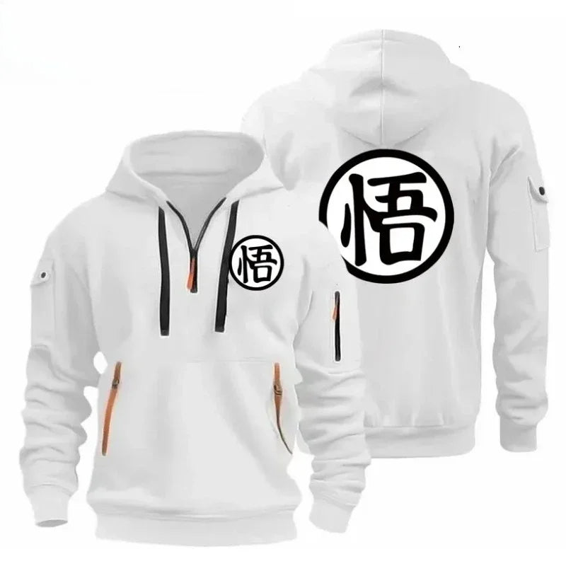 Goku Half-Zip Hoodie | Cozy Anime Sweatshirt for Fans