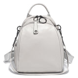 Zency Women's Soft Genuine Leather Travel Backpack Large Capacity Convertible Rucksack Knapsack Multi-compartment Shoulder Bag