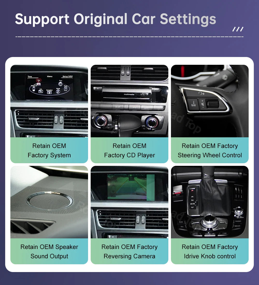 Road Top 8.8"/12.3" Touch Screen for Audi A5 2008–2016