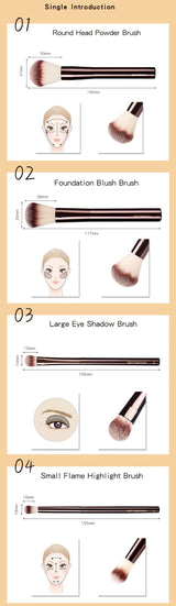 Hourglass Makeup Brush Set & Kit Include Powder Foundation Concealer Lip Blusher Bronzer Eyeshadow Eyeliner Highlight Brush