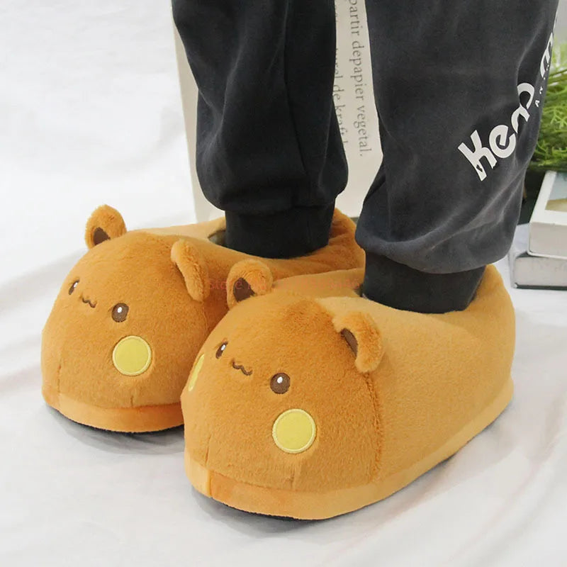 Panda Bubu & Yier Plush Slippers - Unisex Indoor Cotton Shoes