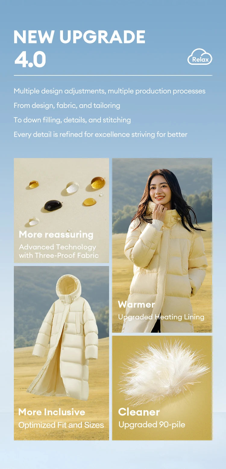 Women’s Longline Hooded Down Jacket