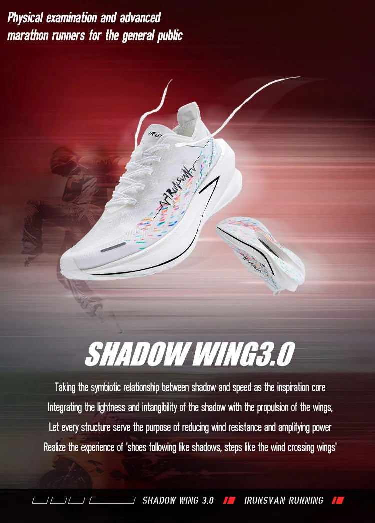 IRUNSVAN Carbon Plate Running Shoes with Cushioning and Rebound Suitable for Both Men and Women in Marathon Running 131