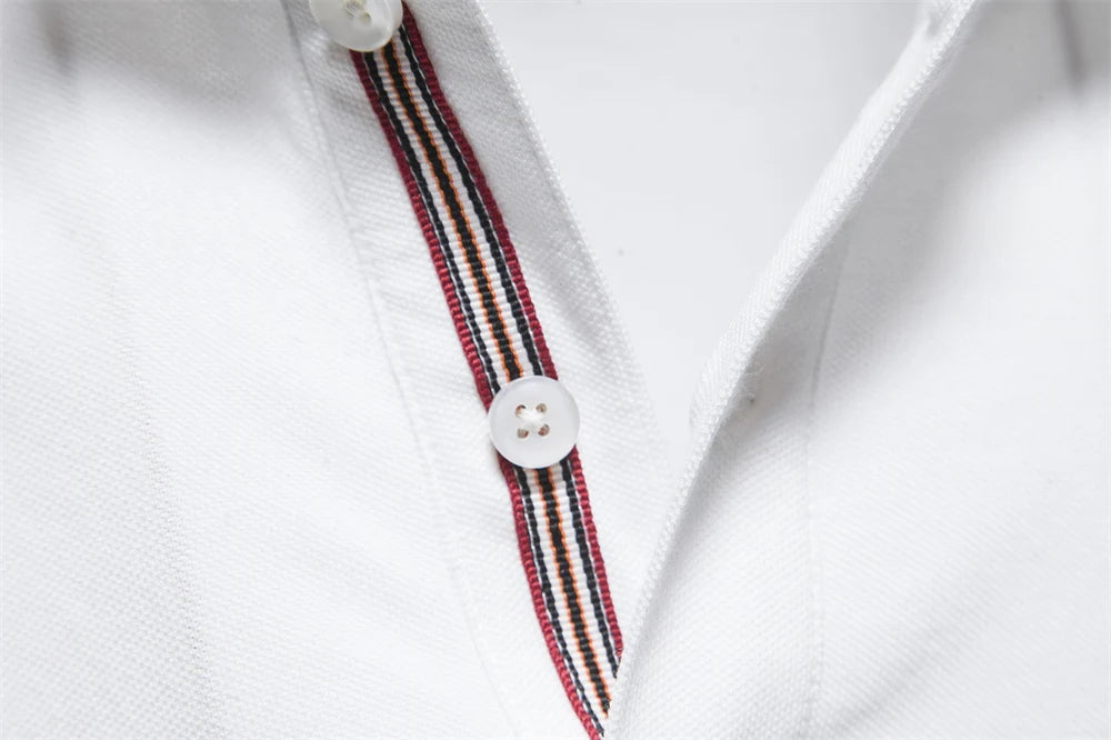 Men's Cotton Polo Shirt – Solid Colors, Relaxed Fit