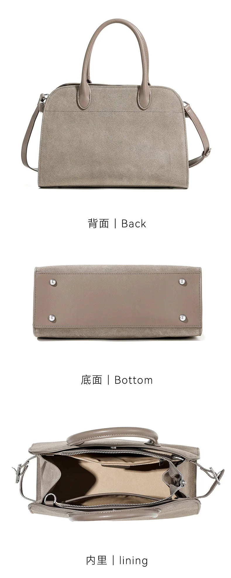 2026 Fall Winter Suede Leather Spacious Crossbody Tote Bag Simple Commuting Handheld Single Shoulder Bag Premium Women's Handbag