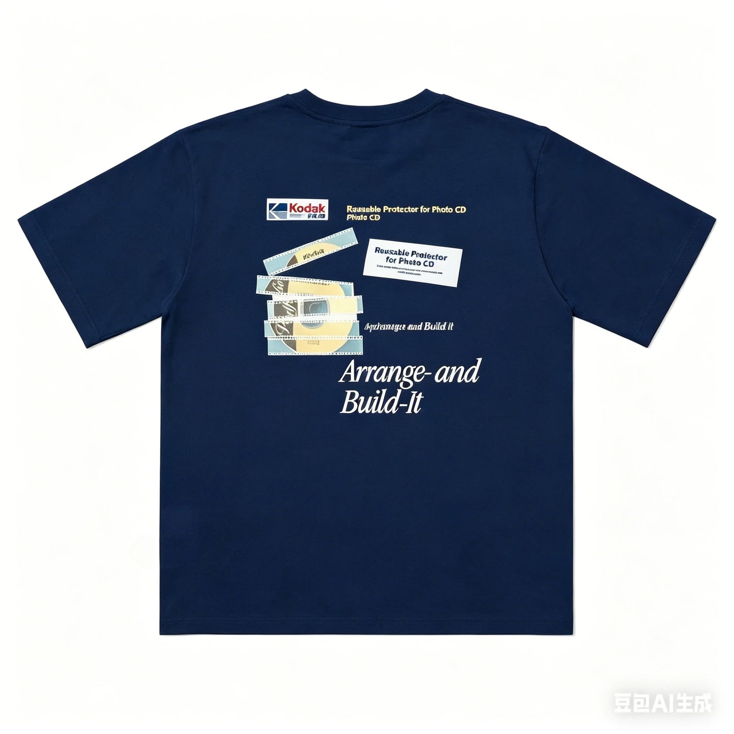 Kodak Vintage Film Print Cotton T-Shirt — Men's Casual Streetwear Tee