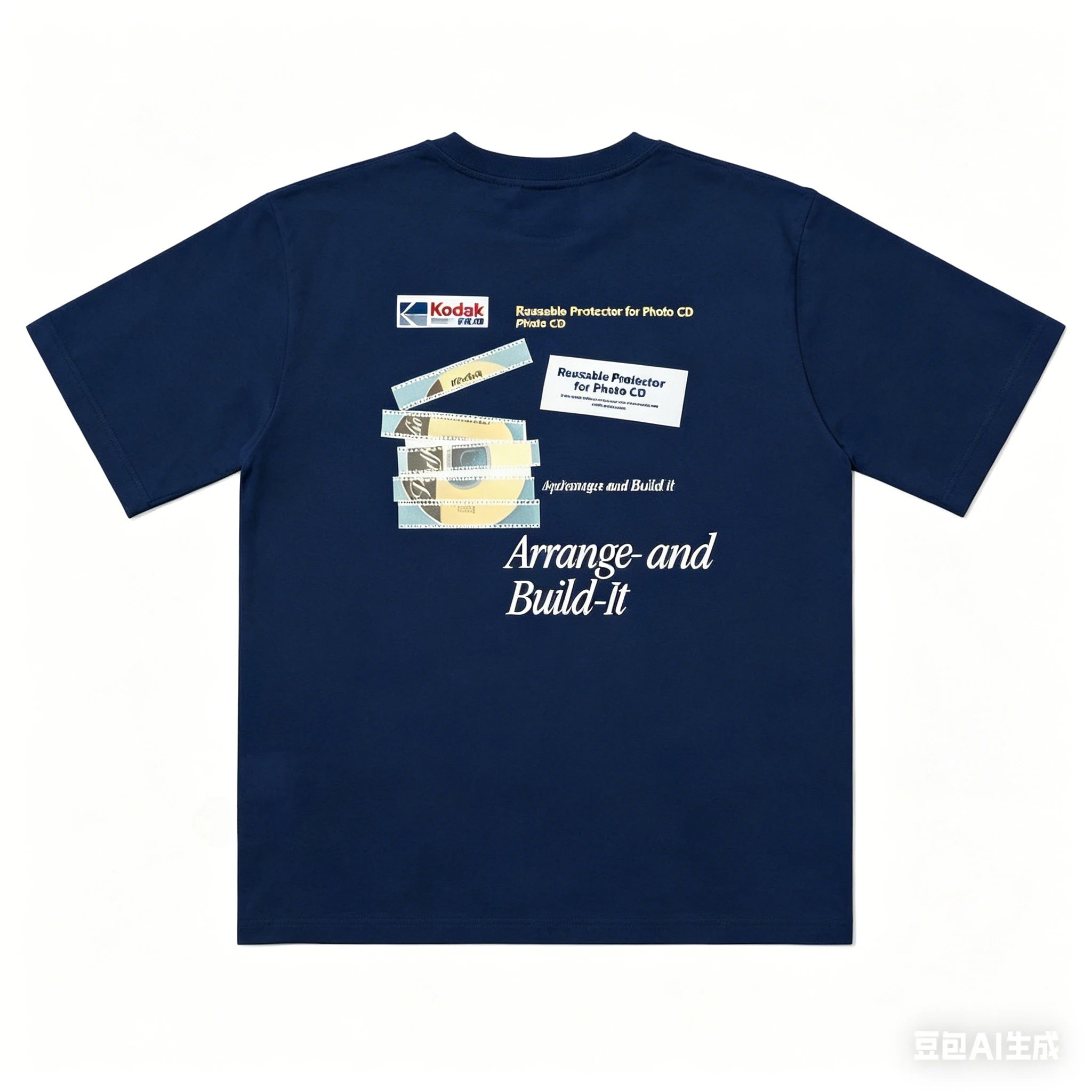 Kodak Vintage Film Print Cotton T-Shirt — Men's Casual Streetwear Tee