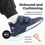 FitVille Diabetic Shoes for Men Extra Wide Width Adjustable Closure Walking Shoes Slip-on Sneakers for Foot Pain Relief Swollen
