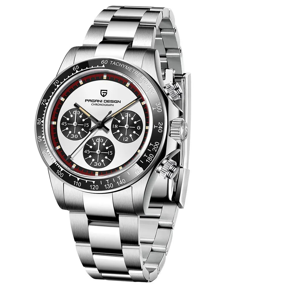 2026 PAGANI DESIGN New Men Quartz Wristwatch Fashion Ceramic Bezel Chronograph Stopwatch Waterproof 100m Stainless Watch for Men