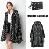 Women's Elegant Waterproof Poncho Raincoat – All Sizes