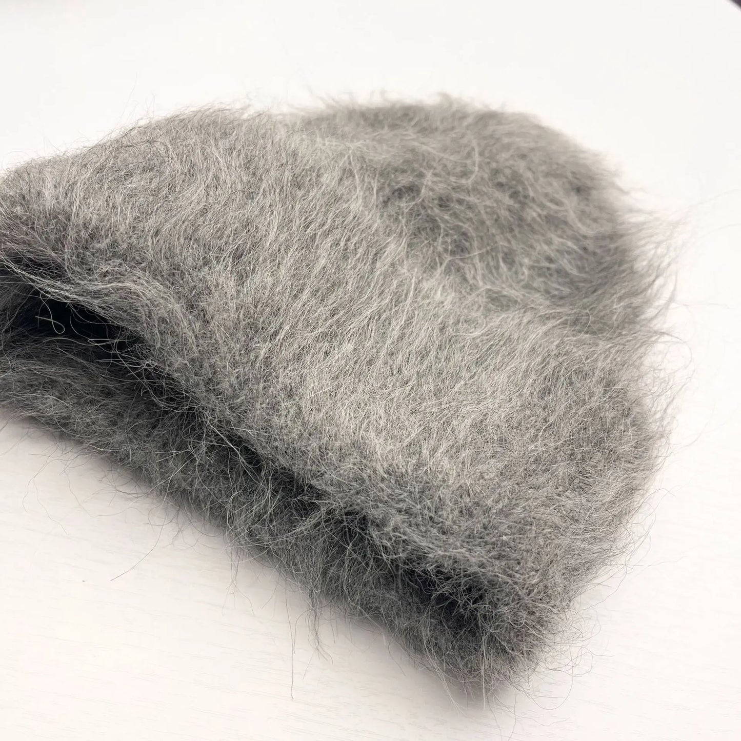 Fluffy Alpaca Wool Beanie | Women's Cozy Knit Winter Hat