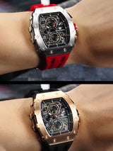 TSAR BOMBA New TB8204 Watch for Men Japan Quartz Chronograph 50M Waterproof Wristwatch Fashion Sport Clock Male Luxury Mens Gift