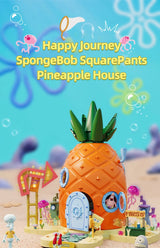 Spongebob Cartoon Krusty Krab Restaurant Building Blocks Creative Canteen Scenes Model Bricks Desktop Ornaments Fans Toys Gifts