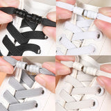 8mm Elastic No-Tie Shoelaces with Button Lock