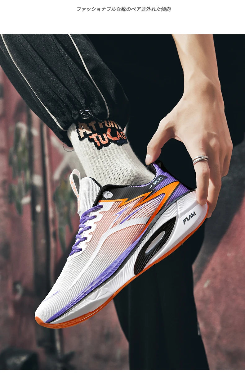 Marathon Running Shoes — Carbon Board, Air Cushion, Breathable & Lightweight Sneakers for Men & Women