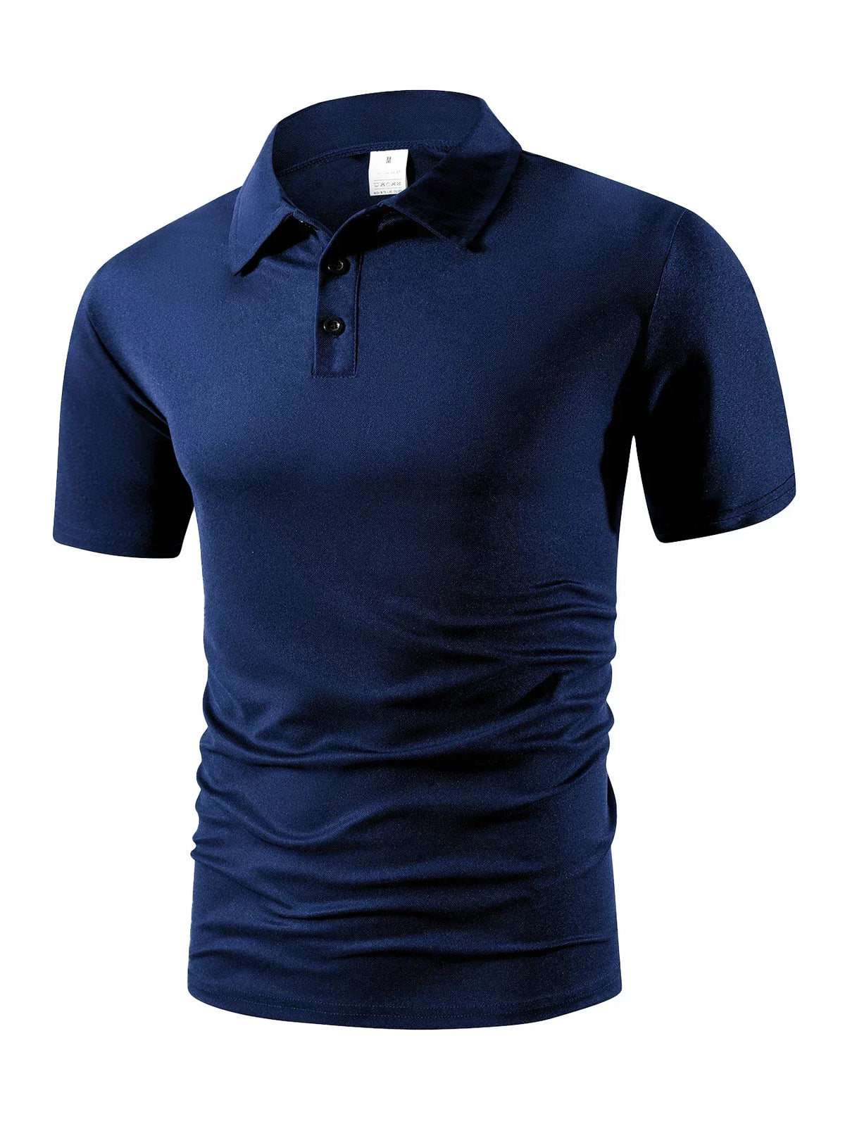 Men Classic Solid Polo Shirt Lapel Neck Short Sleeve Slim Fit Breathable Tee Smart Casual Office Daily Male Shirts