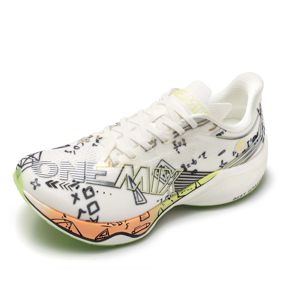 ONEMIX Marathon Carbon Plate Running Shoes Shock Absorption Ultra-light Sports Shoes Rebound Technology Outdoor Men Sneakers
