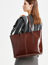 Burminsa Vintage Genuine Leather Tote Bag for Women