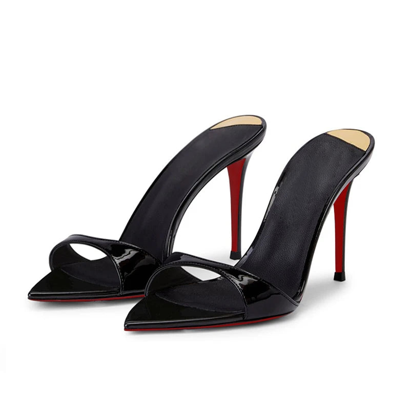 Women's Pointed-Toe Stiletto Heels — Open-Toe Summer Sandals