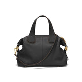 Women's Natural Cow Leather Bag Female Retro Cowhide Crossbody Bags Ladies Large Capacity Shoulder Bag for Middle aged Women