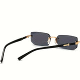 Rimless Rectangle Sunglasses for Women & Men
