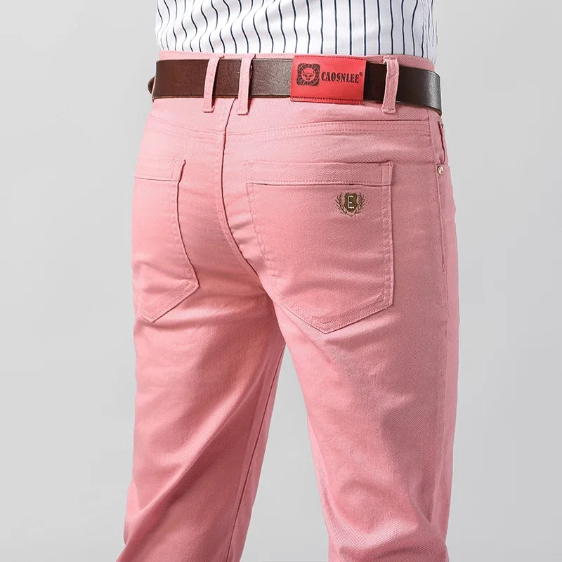 Men's Colorful Stretch Denim Jeans | Slim Fit