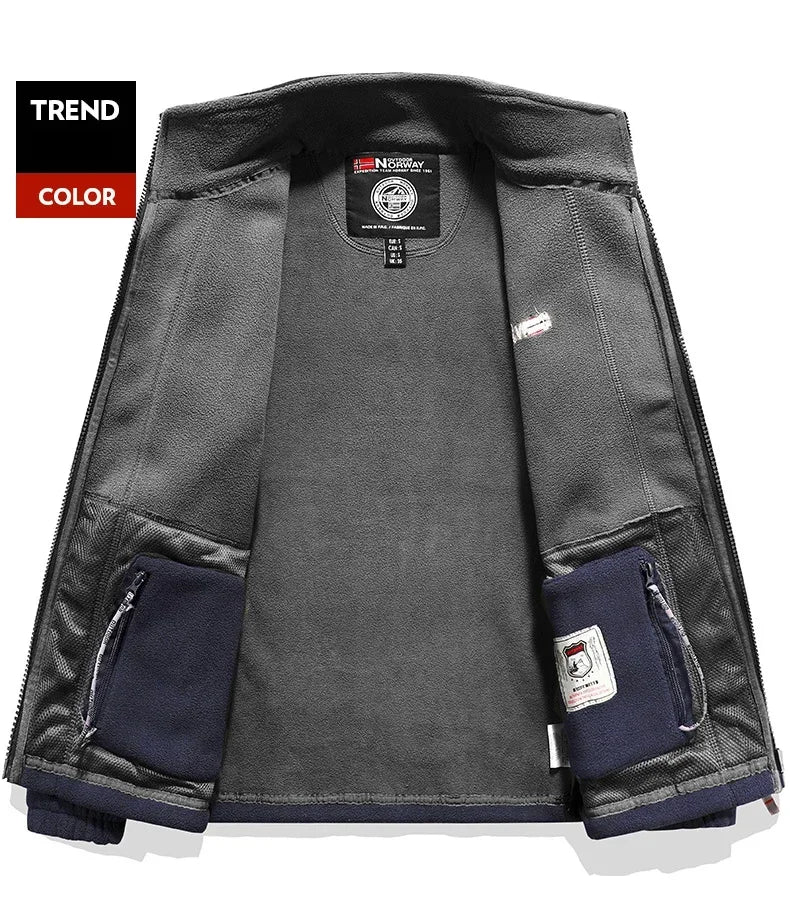 Norway Outdoors Polar Fleece Jacket Men Thicken Thermal Fleece Tactical Sport Coat Militar Softshell Hiking Outdoor Army Jackets